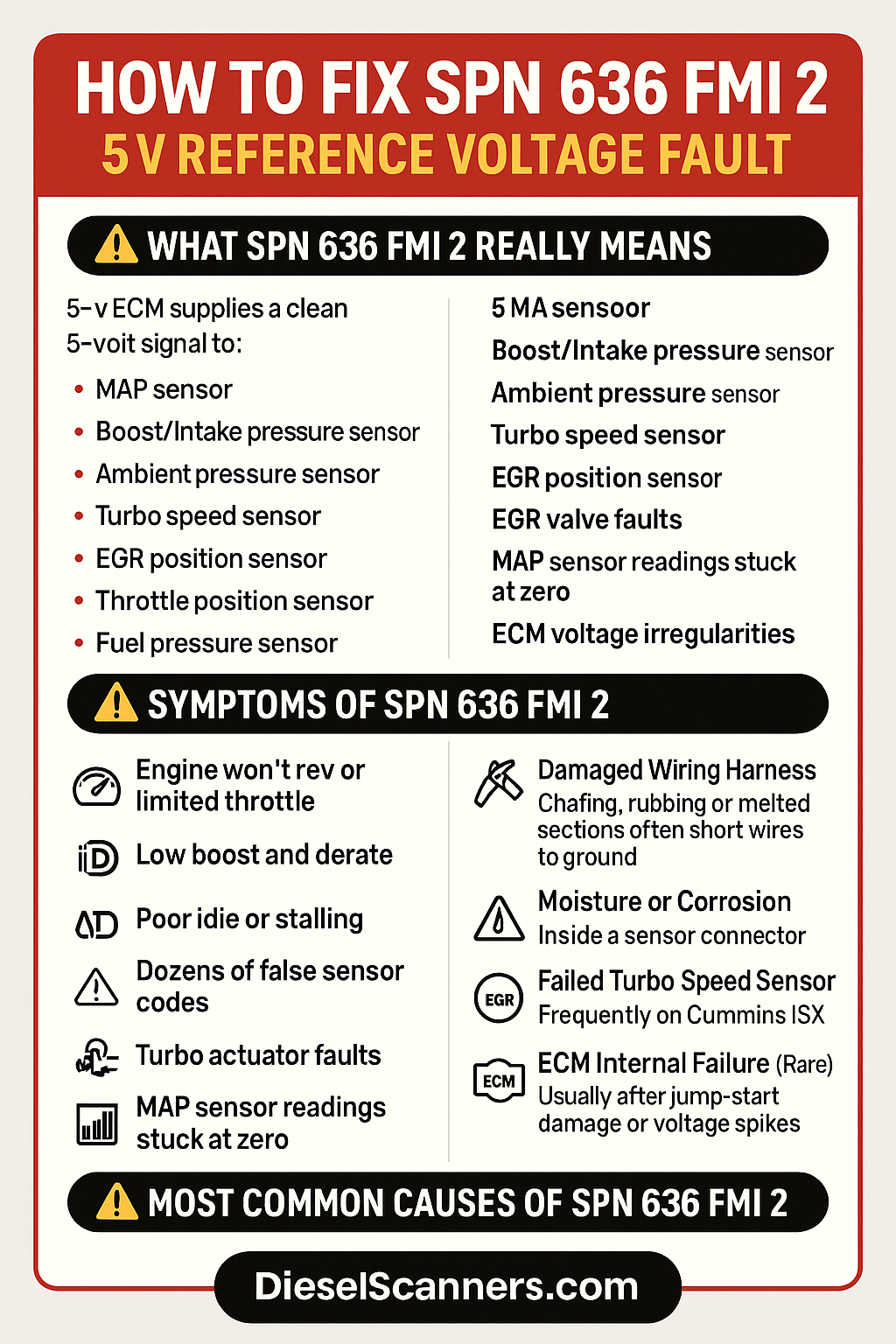How to Fix SPN 636 FMI 2 (5V Reference Fault) – DieselScanners