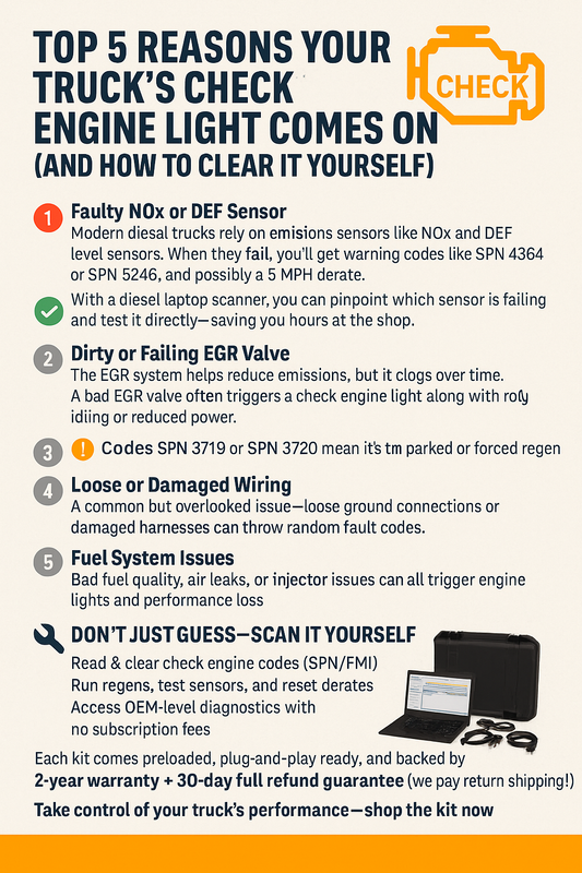 Top 5 Reasons Your Truck’s Check Engine Light Comes On (And How to Clear It Yourself)