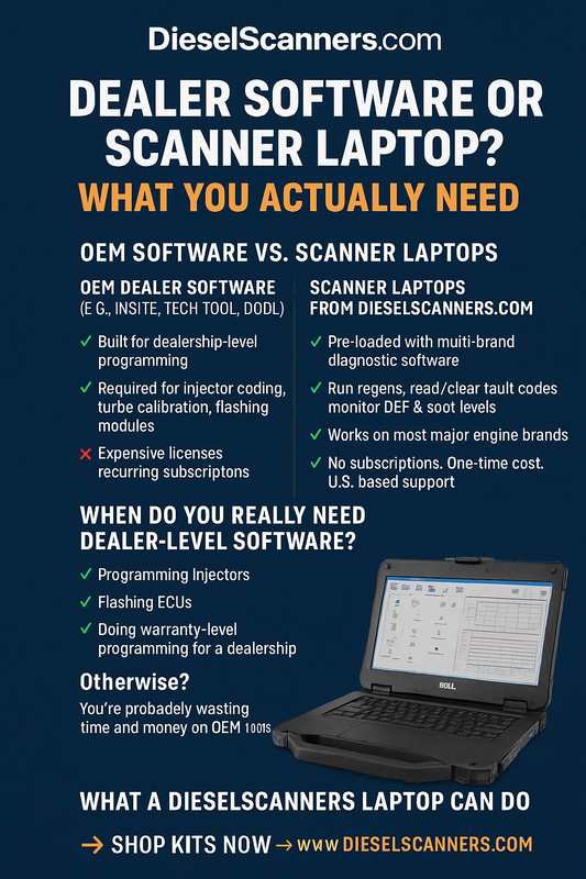 Dealer Software or Scanner Laptop? What You Actually Need