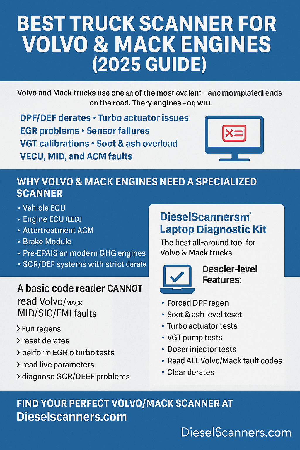 Best Truck Scanner for Volvo & Mack Engines (2026 Guide)