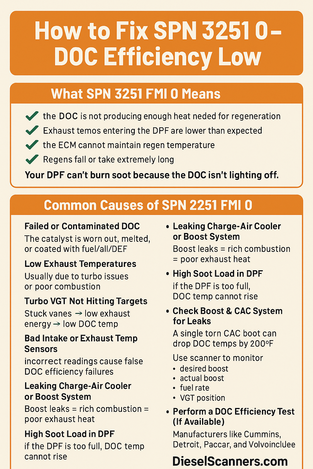 How to Fix SPN 3251 FMI 0 – DOC Efficiency Low