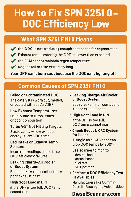 How to Fix SPN 3251 FMI 0 – DOC Efficiency Low
