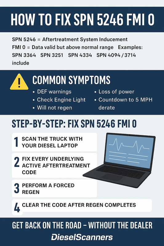 How to Fix SPN 5246 FMI 0 — DEF Derate Code Explained (Full Repair Guide)