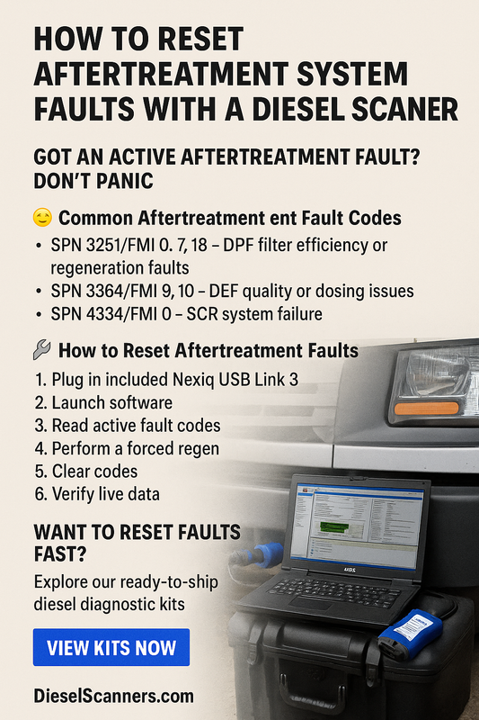 How to Reset Aftertreatment System Faults with a Diesel Scanner