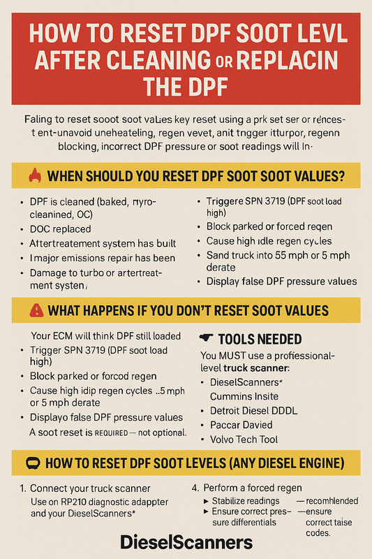 How to Reset DPF Soot Levels After Cleaning or Replacing the DPF