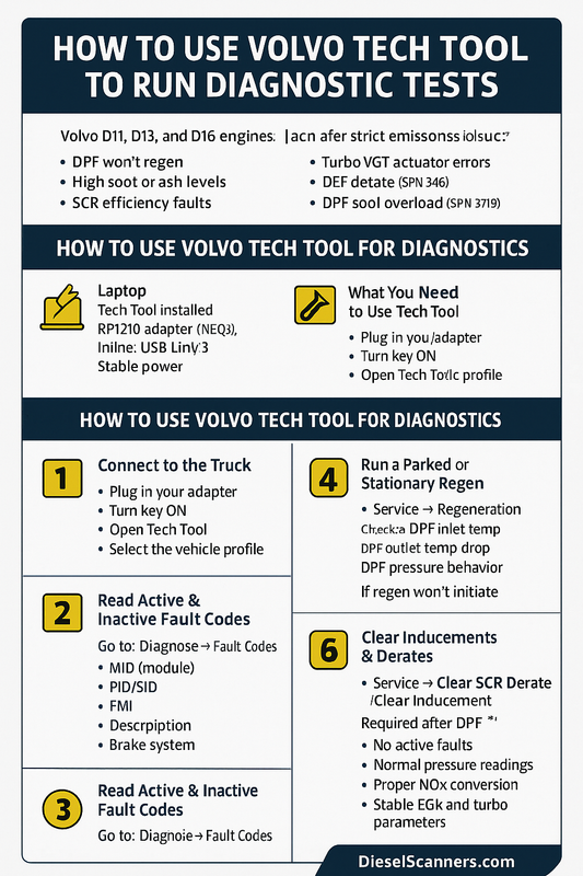 How to Use Volvo Tech Tool (VTT) for Diagnostic Tests