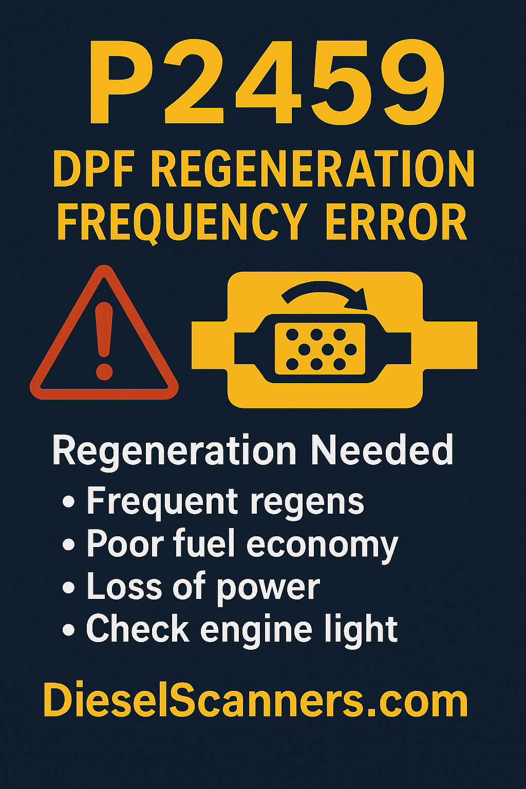 P2459 – DPF Regeneration Frequency Error (How to Fix It Fast)