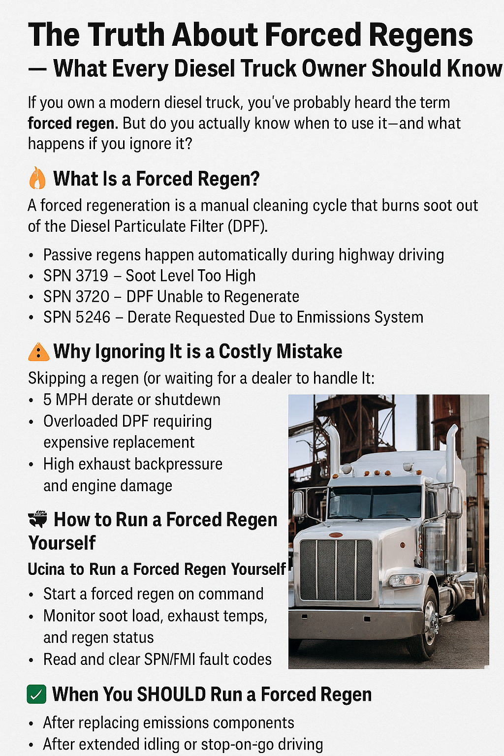 The Truth About Forced Regens – What Every Diesel Truck Owner Should Know