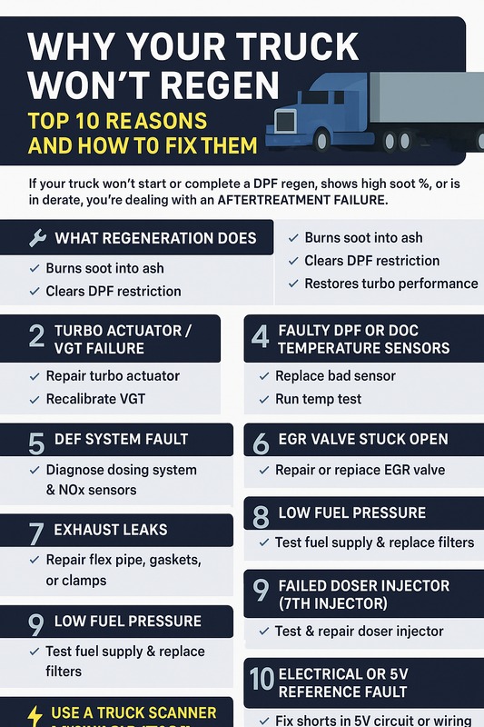 Why Your Truck Won’t Regen — Top 10 Reasons and How to Fix Them