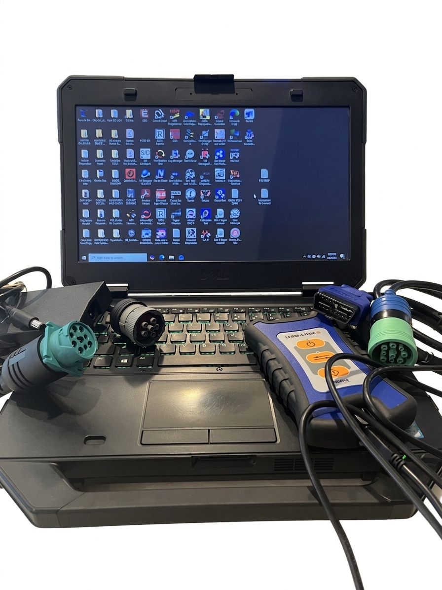 Diesel Diagnostic Laptop Scanner Truck Tuner Heavy Duty *2026 Kit Tool with Dell laptop